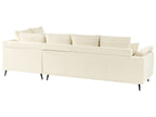 Corner Sofa LUNNER Corduroy Light Beige 4 Seater Left Hand