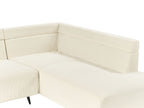 Corner Sofa LUNNER Corduroy Light Beige 4 Seater Left Hand