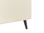 Corner Sofa LUNNER Corduroy Light Beige 4 Seater Left Hand