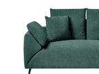 Corner Sofa LUNNER Corduroy Dark Green 4 Seater Left Hand