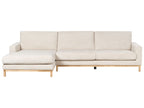 Corner Sofa SIGGARD Corduroy Light Beige 4 Seater Right Hand