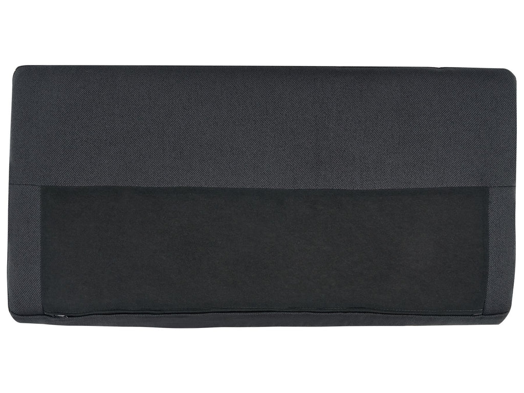 Right Hand 2 Seater Fabric Corner Sofa Black BREDA