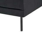 Right Hand 2 Seater Fabric Corner Sofa Black BREDA