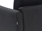 Right Hand 2 Seater Fabric Corner Sofa Black BREDA