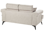 2 Seater Fabric Sofa Taupe SKIVE