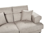 2 Seater Fabric Sofa Taupe SKIVE