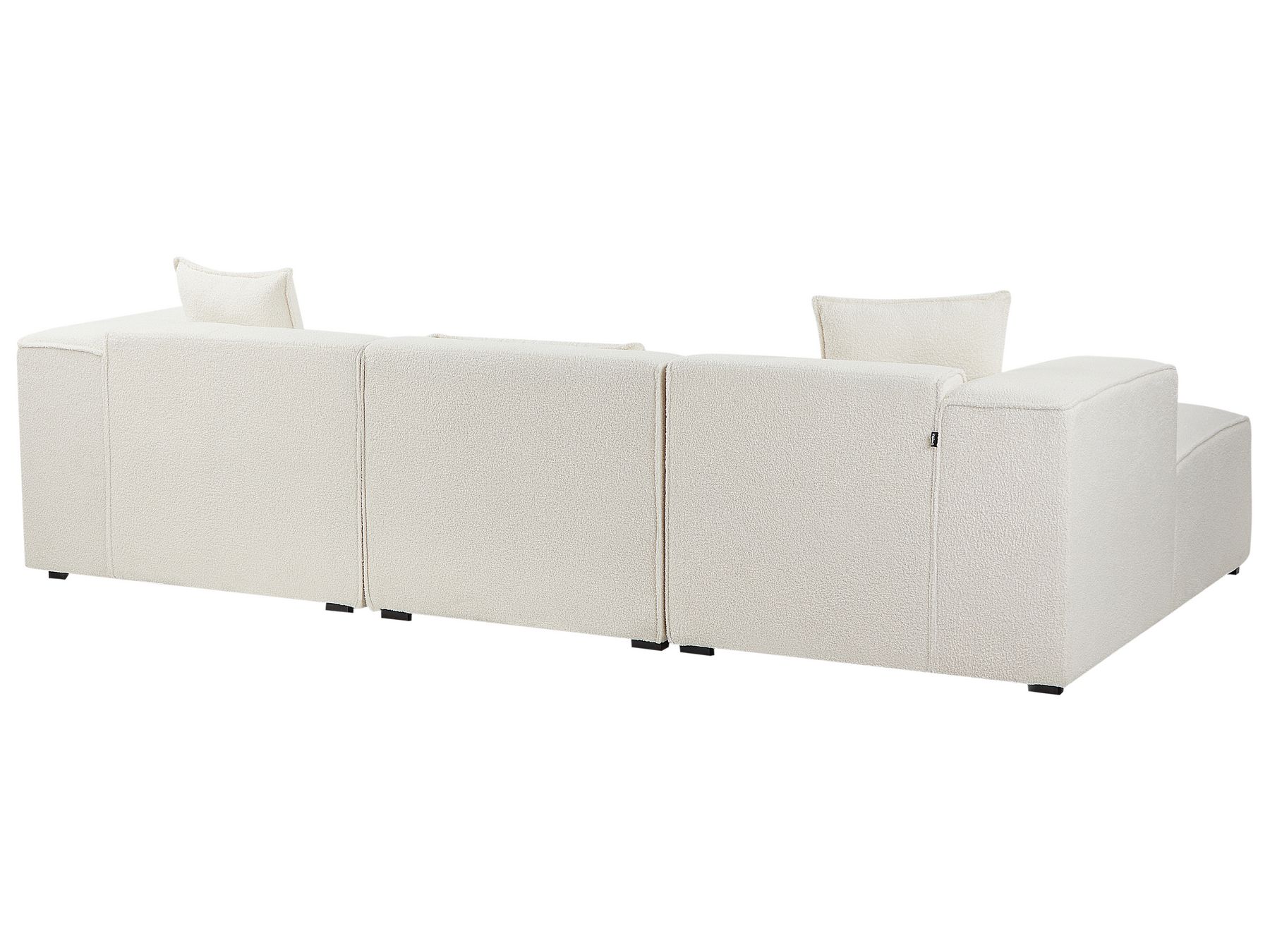 Left Hand Boucle Corner Sofa Off-White DOLVA