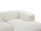 Left Hand Boucle Corner Sofa Off-White DOLVA
