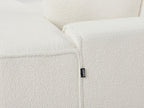 Left Hand Boucle Corner Sofa Off-White DOLVA