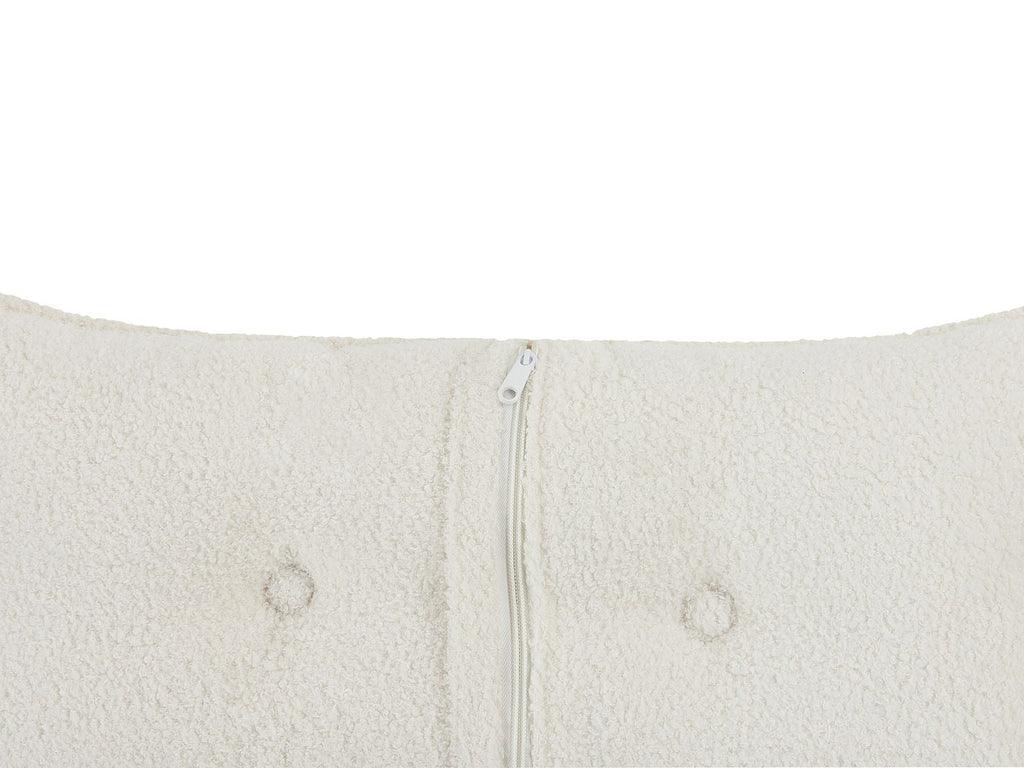 Left Hand Boucle Corner Sofa Off-White DOLVA