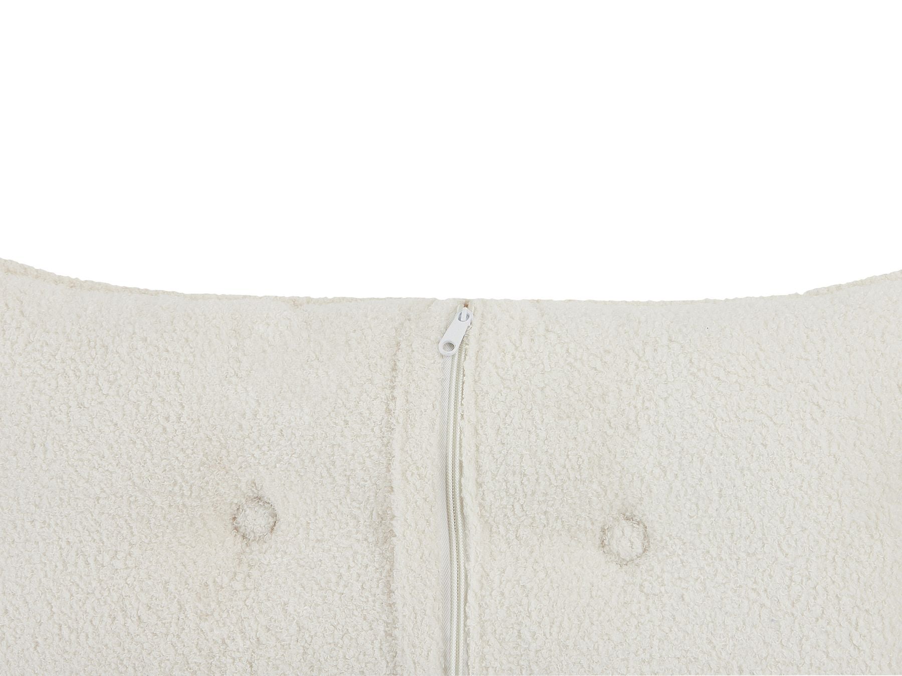 Left Hand Boucle Corner Sofa Off-White DOLVA