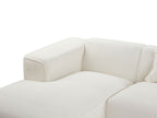 Right Hand Boucle Corner Sofa Off-White DOLVA