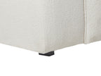 Right Hand Boucle Corner Sofa Off-White DOLVA