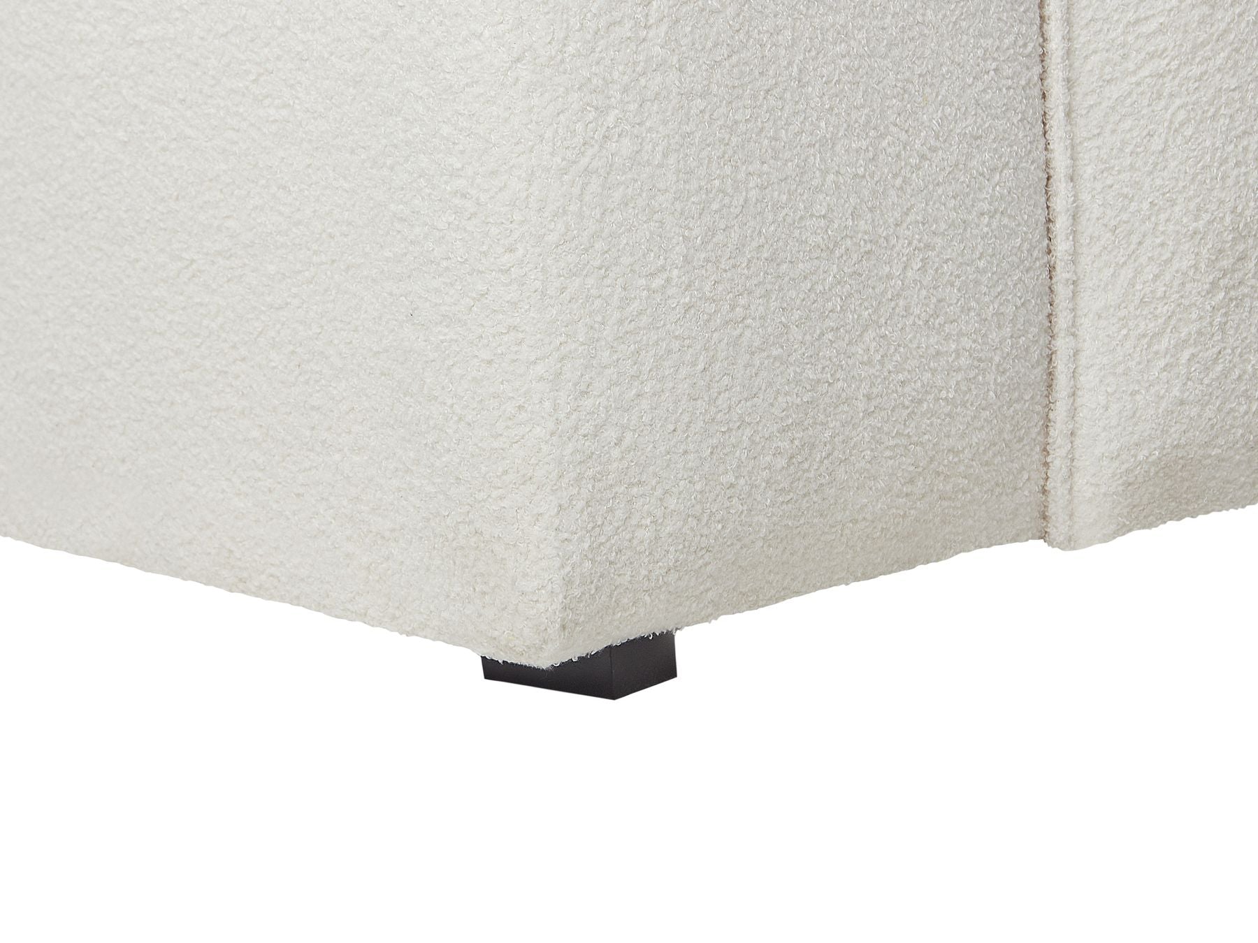 Right Hand Boucle Corner Sofa Off-White DOLVA