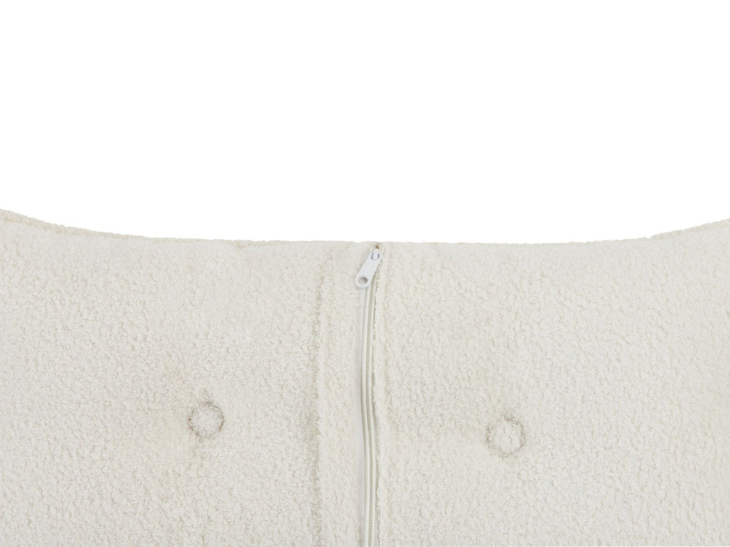Right Hand Boucle Corner Sofa Off-White DOLVA