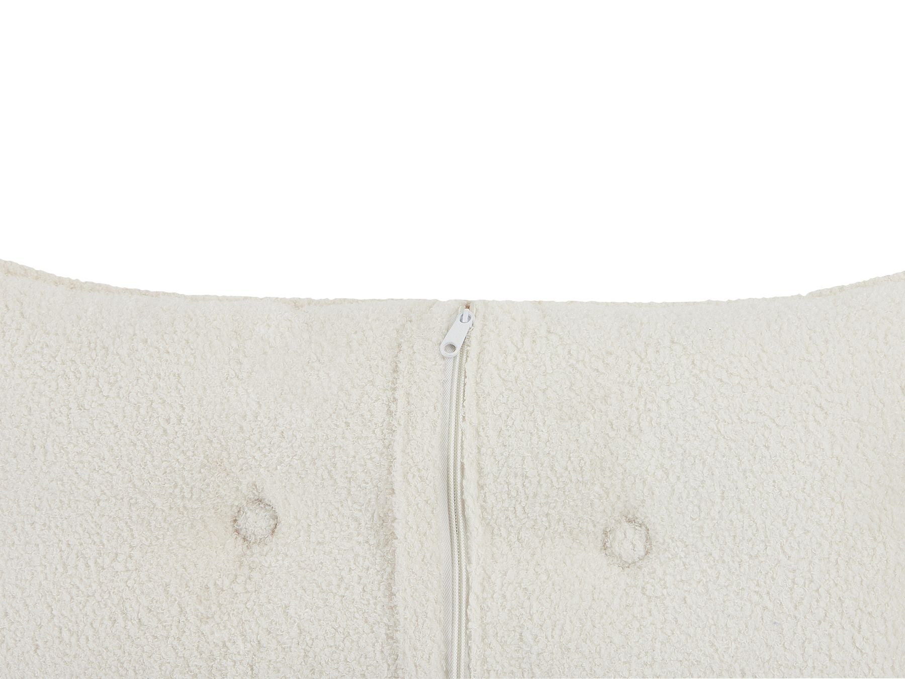 Right Hand Boucle Corner Sofa Off-White DOLVA