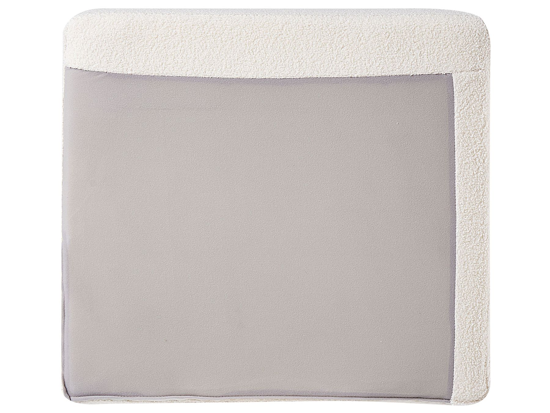 Left Hand Boucle Corner Sofa with Ottoman White OSLO