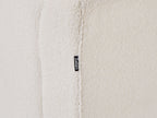 Left Hand Boucle Corner Sofa with Ottoman White OSLO