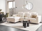 Corner Sofa OSLO Boucle White 4 Seater Right Hand