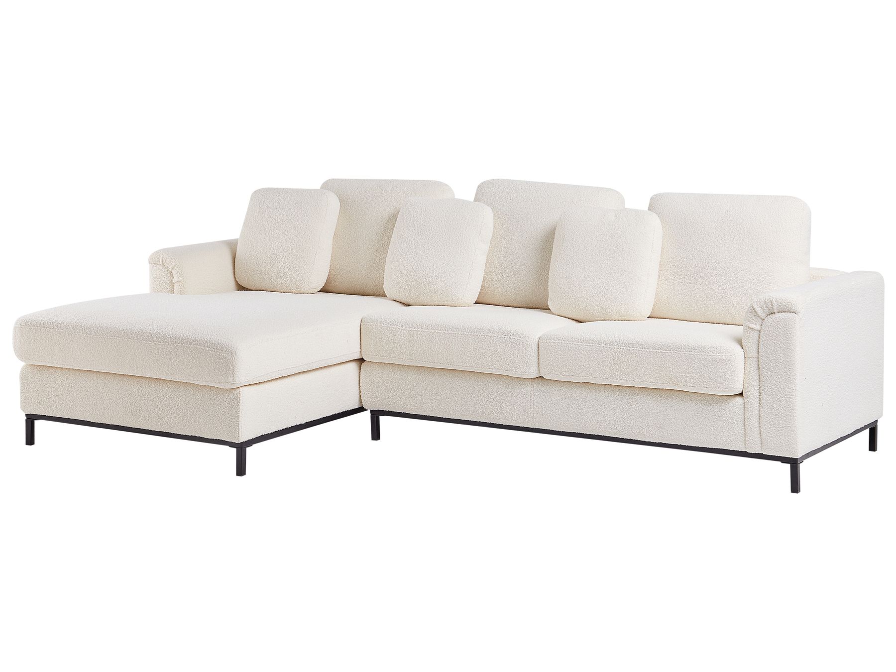 Corner Sofa OSLO Boucle White 4 Seater Right Hand