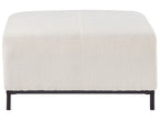 Corner Sofa OSLO Boucle White with Ottoman 5 Seater Right Hand