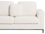 Corner Sofa OSLO Boucle White with Ottoman 5 Seater Right Hand
