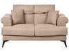 2 Seater Fabric Sofa Light Brown