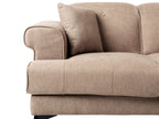 2 Seater Fabric Sofa Light Brown SKIVE