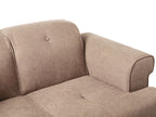 2 Seater Fabric Sofa Light Brown SKIVE