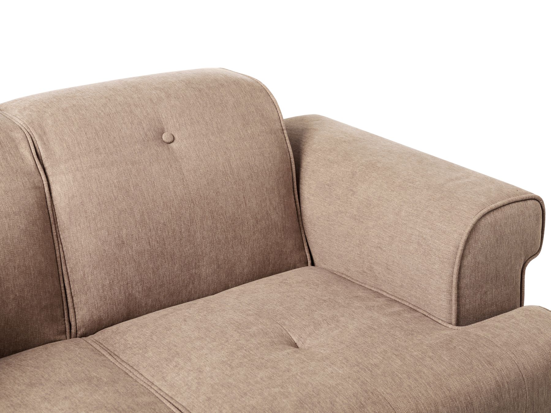 2 Seater Fabric Sofa Light Brown SKIVE