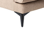 2 Seater Fabric Sofa Light Brown SKIVE