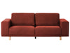 3 Seater Fabric Sofa Red