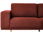 3 Seater Fabric Sofa Red NIVALA