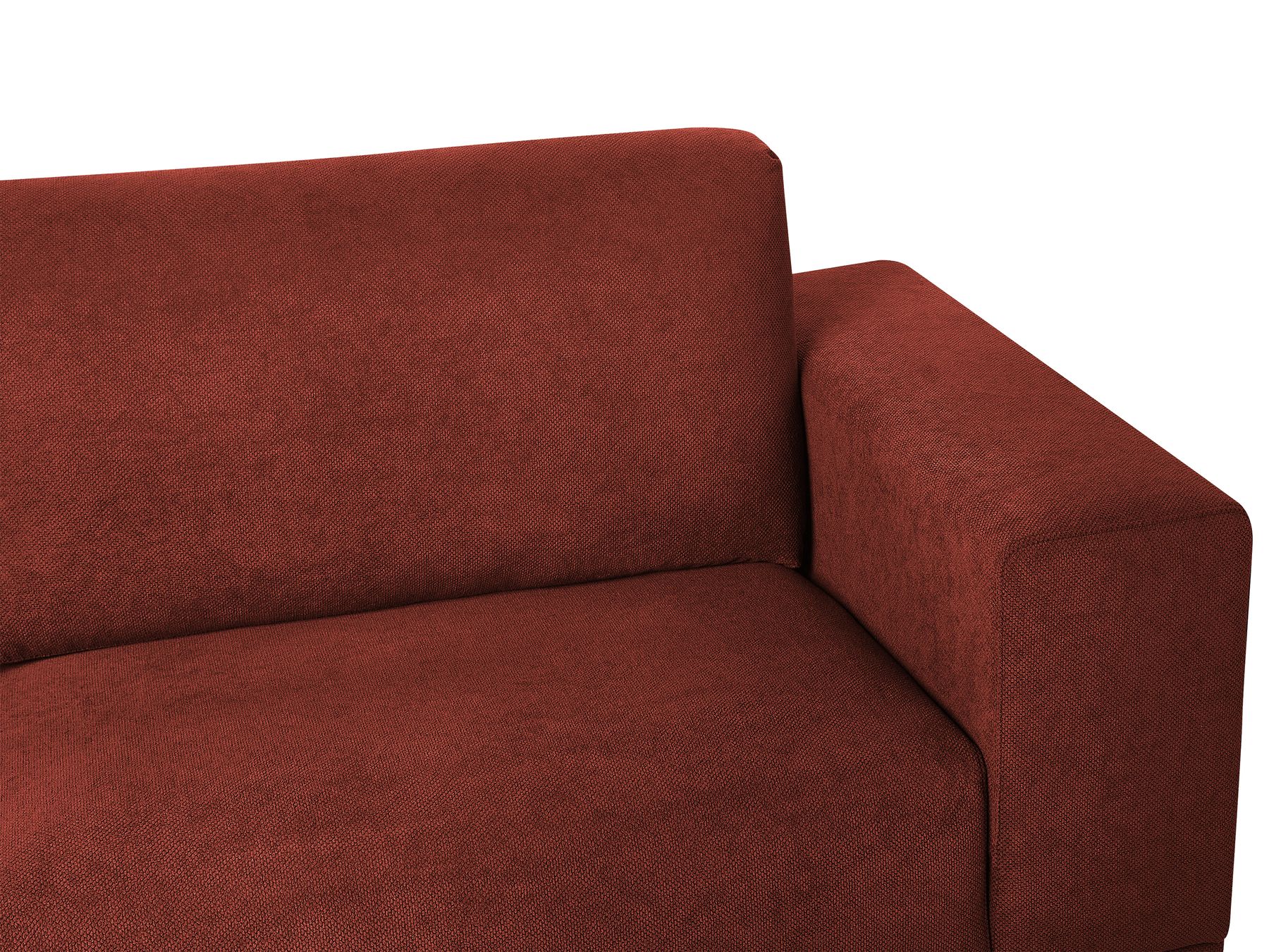 3 Seater Fabric Sofa Red NIVALA