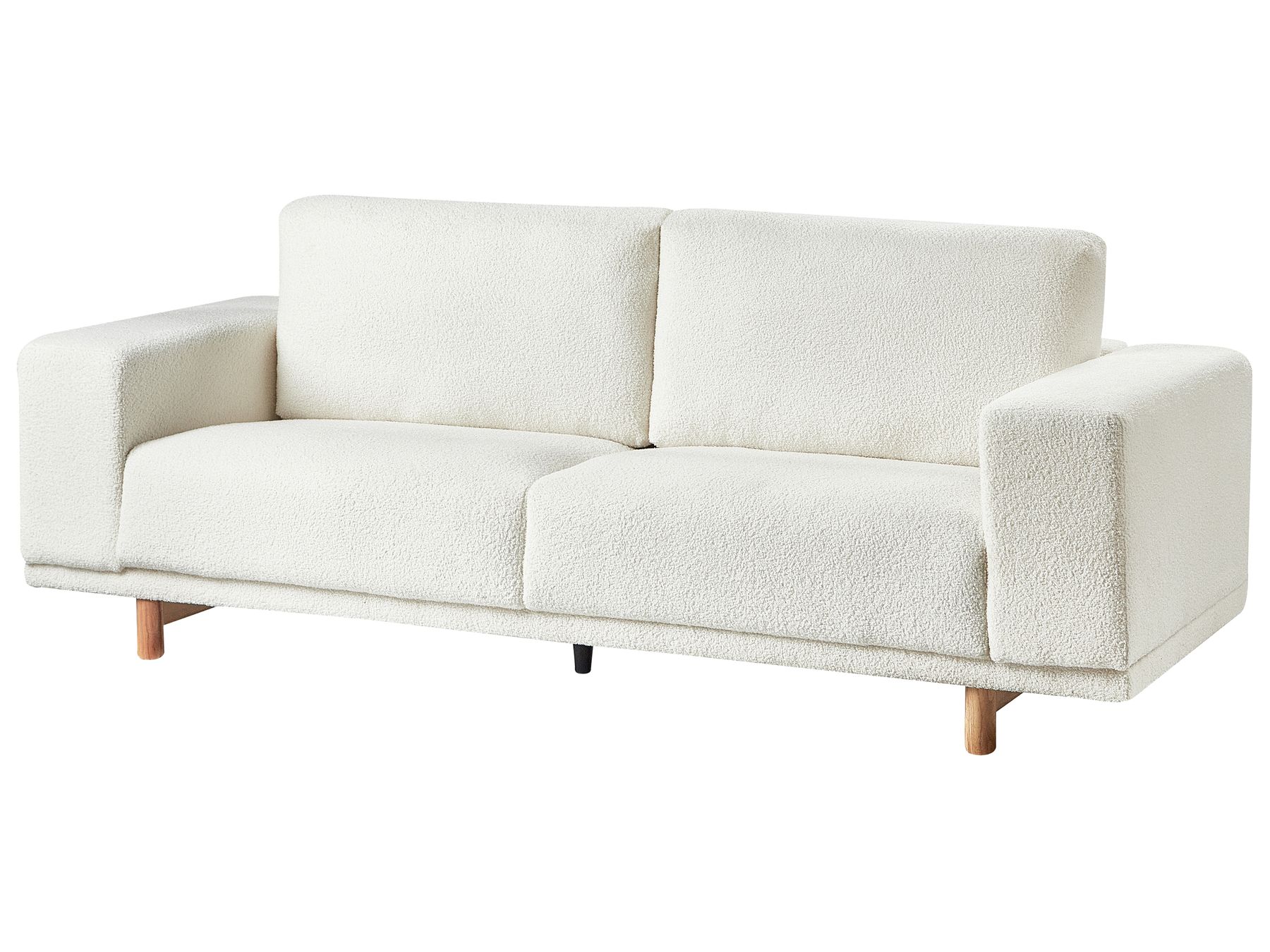 3 Seater Boucle Sofa Off-White NIVALA