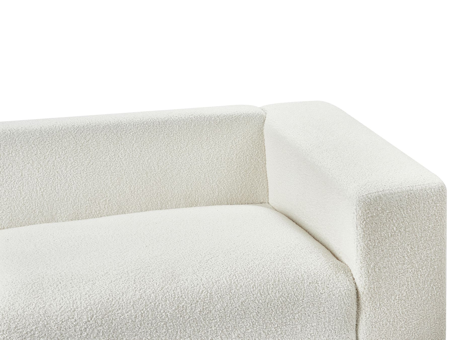 3 Seater Boucle Sofa Off-White NIVALA