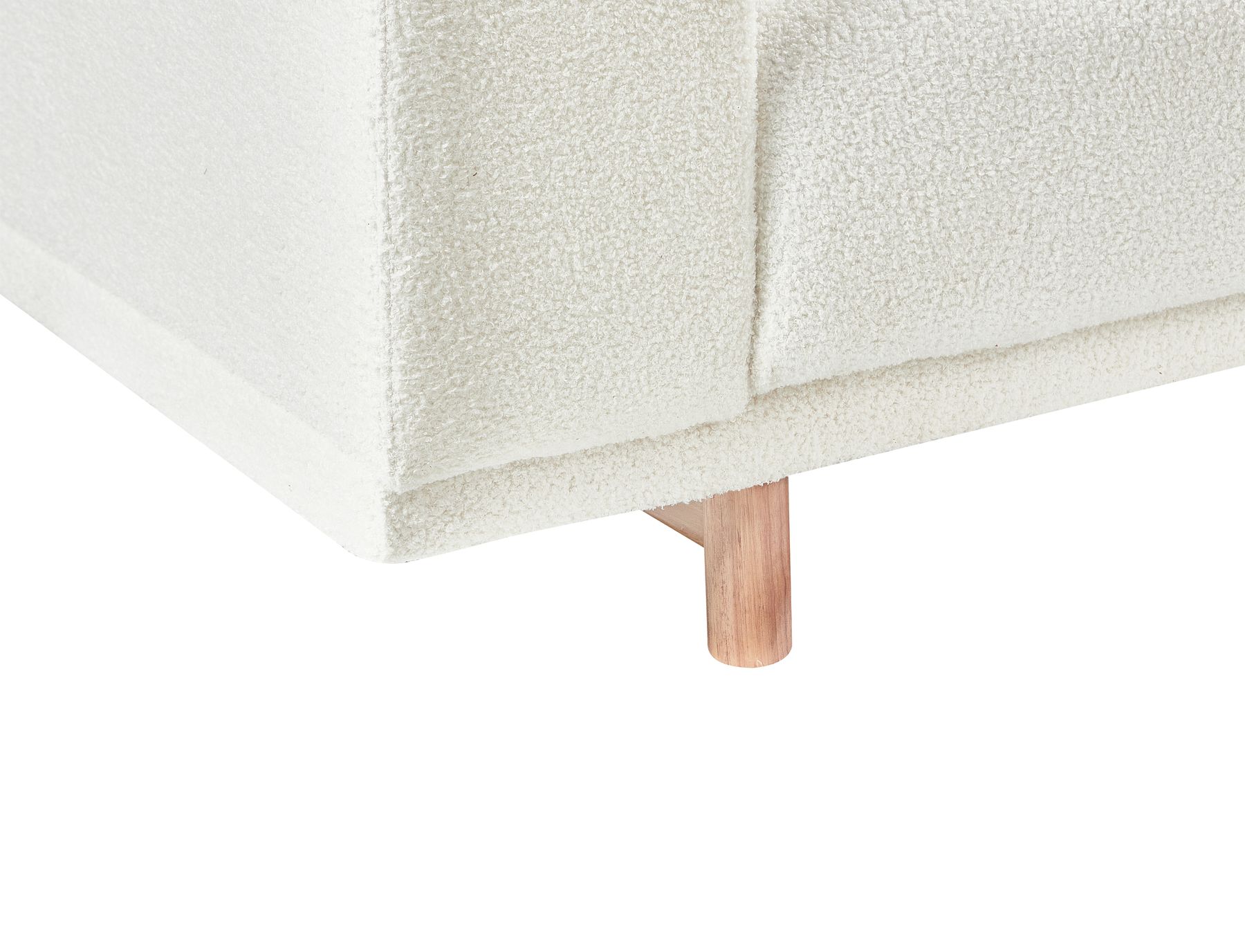 3 Seater Boucle Sofa Off-White NIVALA