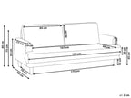 3 Seater Boucle Sofa White TUVE