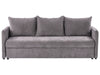 Sofa Bed Fabric Taupe with Storage 3 Seater