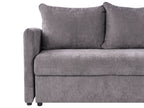 Sofa Bed HOLSEN Fabric Taupe with Storage 3 Seater