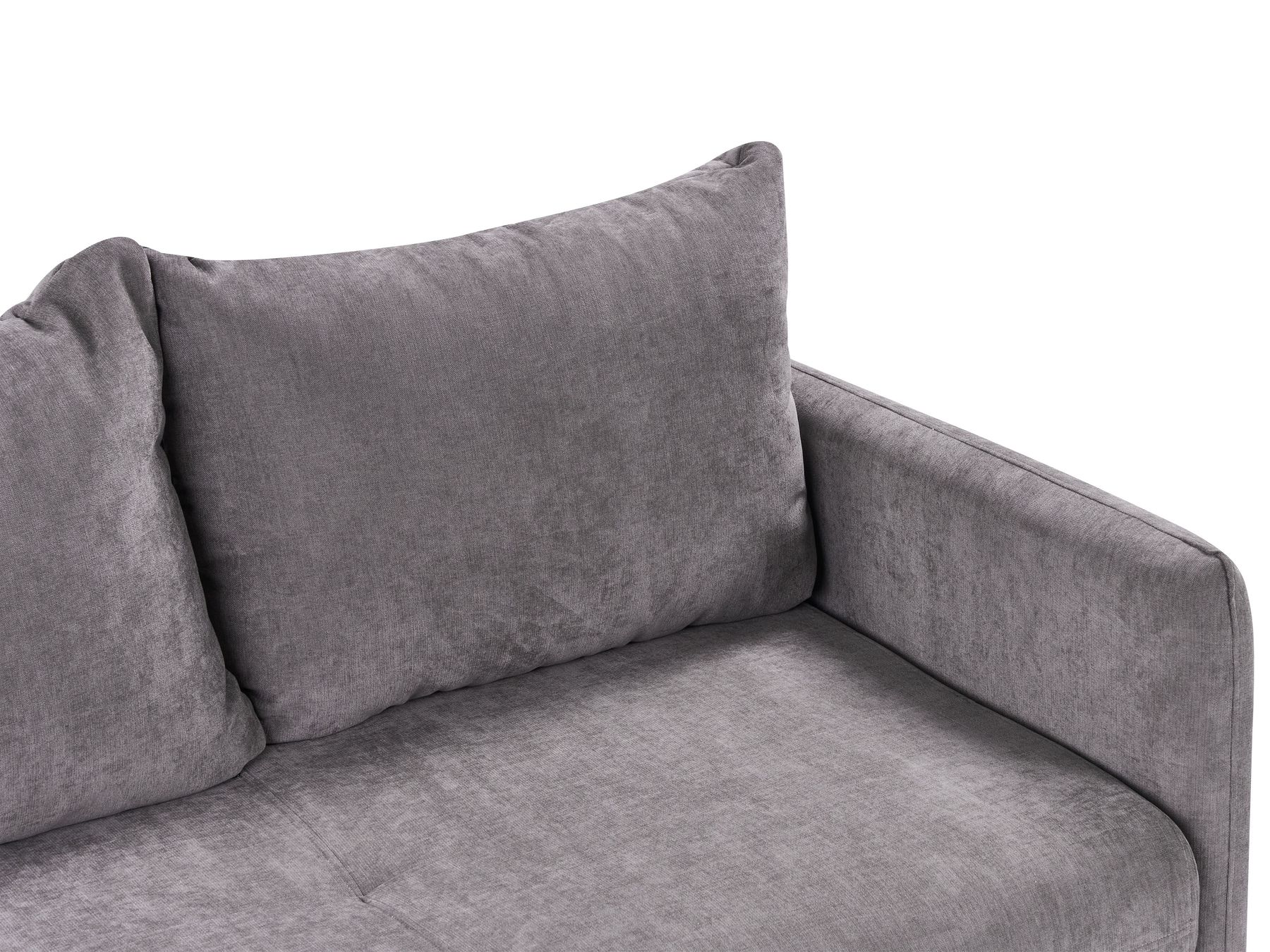 Sofa Bed HOLSEN Fabric Taupe with Storage 3 Seater