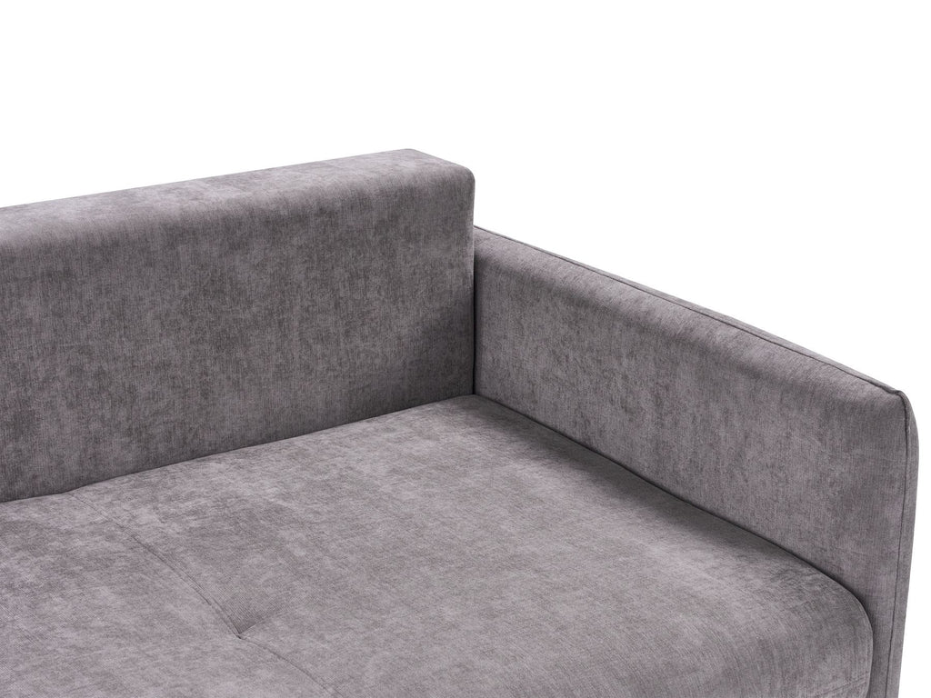 Sofa Bed HOLSEN Fabric Taupe with Storage 3 Seater