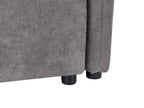 Sofa Bed HOLSEN Fabric Taupe with Storage 3 Seater