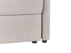 Sofa Bed HOLSEN Fabric Beige with Storage 3 Seater