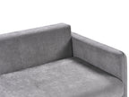 Sofa Bed HOLSEN Fabric Grey with Storage 3 Seater