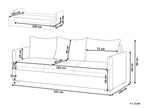Sofa Bed HOLSEN Fabric Grey with Storage 3 Seater