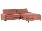 Left Hand Fabric Corner Sofa Red MALOY