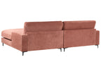 Left Hand Fabric Corner Sofa Red MALOY