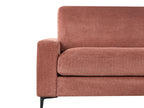 Left Hand Fabric Corner Sofa Red MALOY