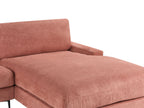 Left Hand Fabric Corner Sofa Red MALOY